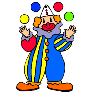 Clown juggling